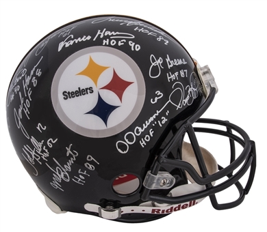 Pittsburgh Steelers Greats Multi Signed Full Size Helmet With 11 Signatures (JSA)